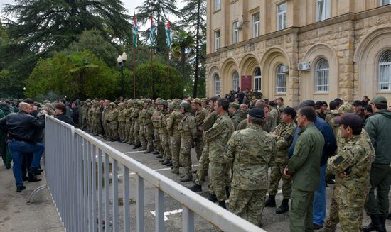 Акция с требованием отставки главы МВД в Абхазии