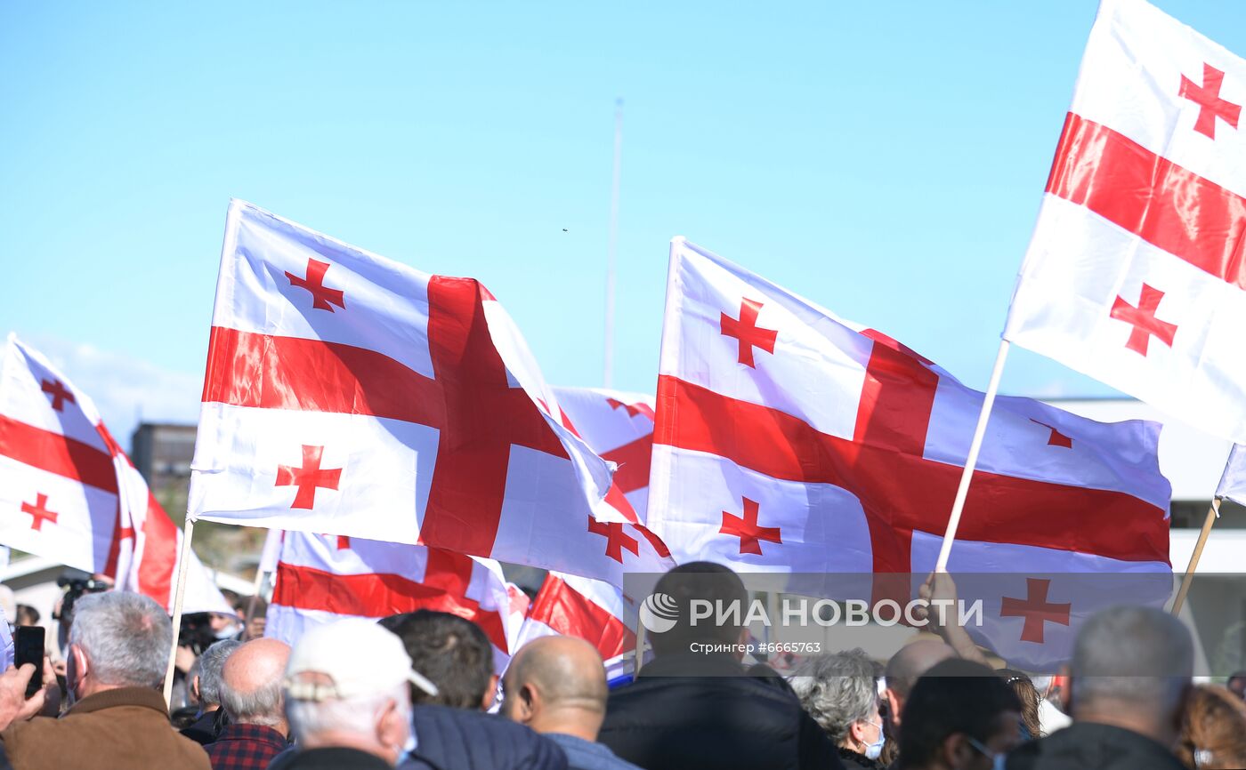 Акция сторонников М. Саакашвили в Грузии