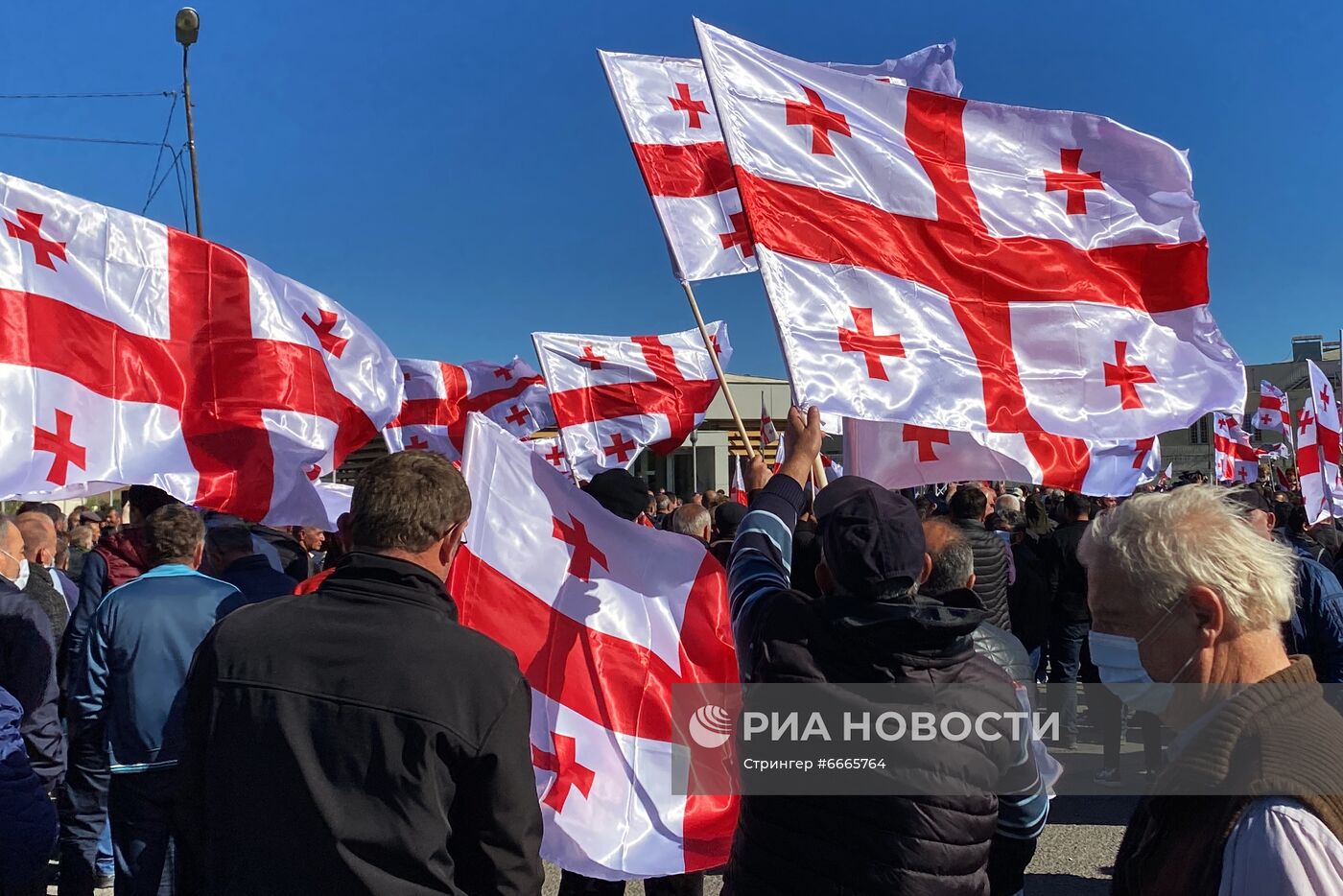 Акция сторонников М. Саакашвили в Грузии