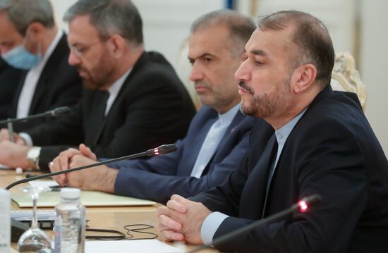 Встреча глав МИД РФ С. Лаврова и Ирана Х. А. Абдоллахияна в Москве