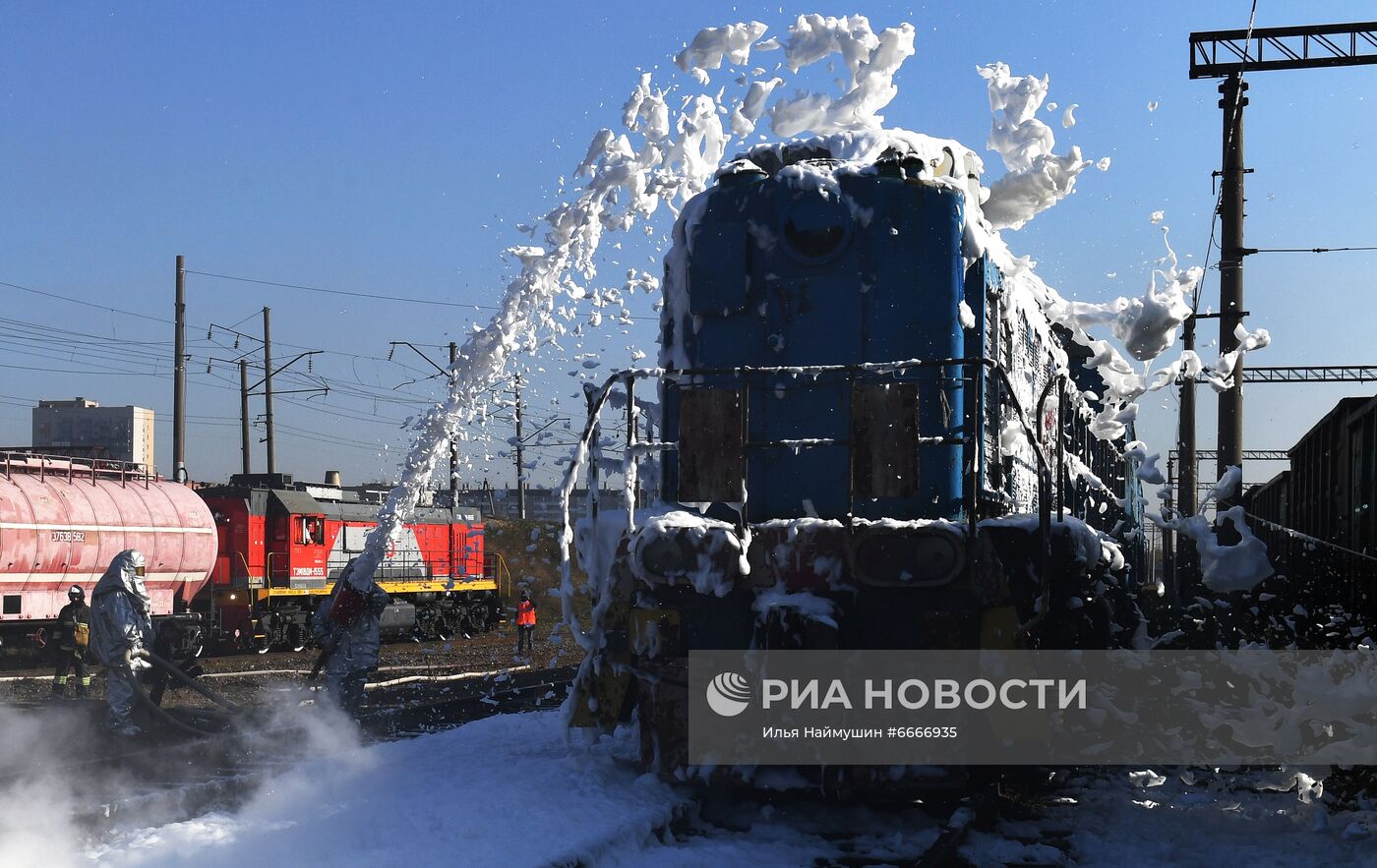 Учения МЧС и РСЧС на железнодорожном перегоне "Енисей – Красноярск"