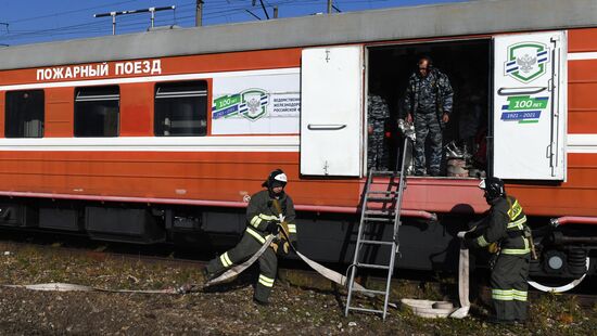 Учения МЧС и РСЧС на железнодорожном перегоне "Енисей – Красноярск"