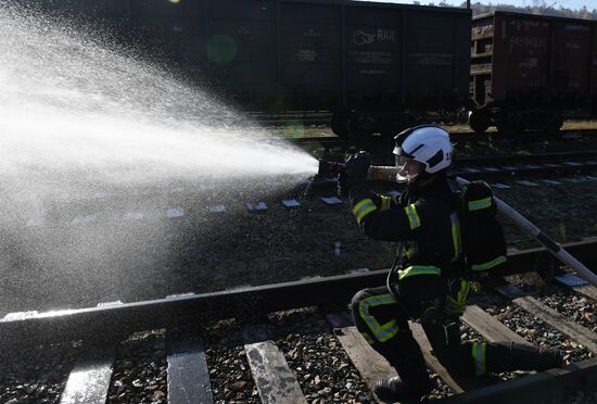 Учения МЧС и РСЧС на железнодорожном перегоне "Енисей – Красноярск"