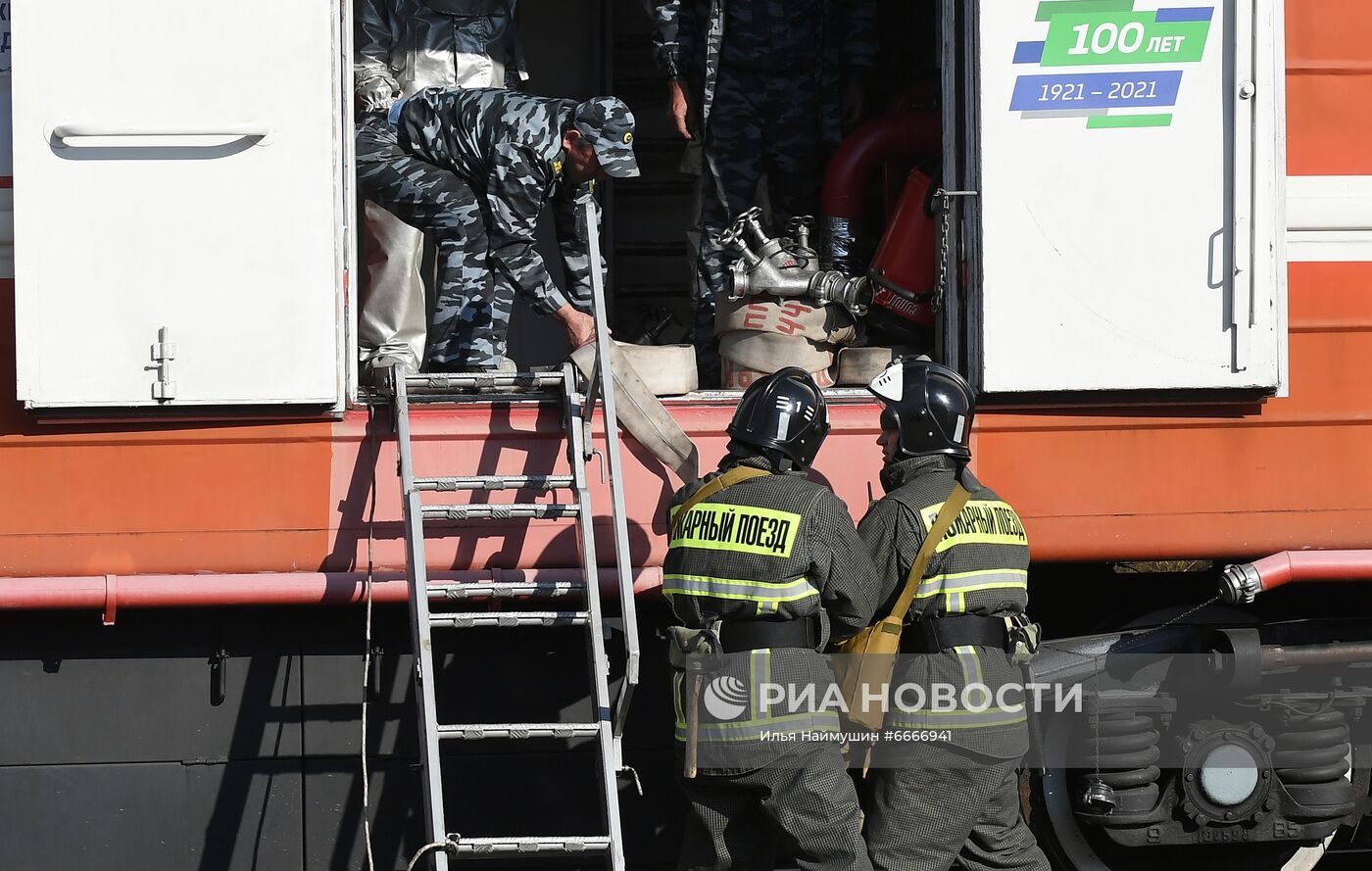 Учения МЧС и РСЧС на железнодорожном перегоне "Енисей – Красноярск"