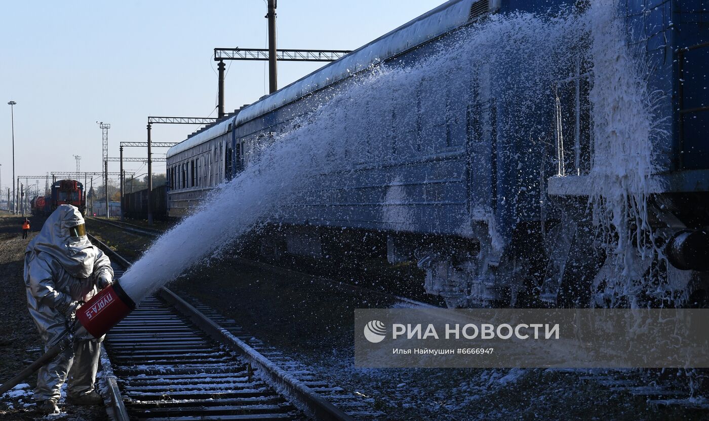 Учения МЧС и РСЧС на железнодорожном перегоне "Енисей – Красноярск"