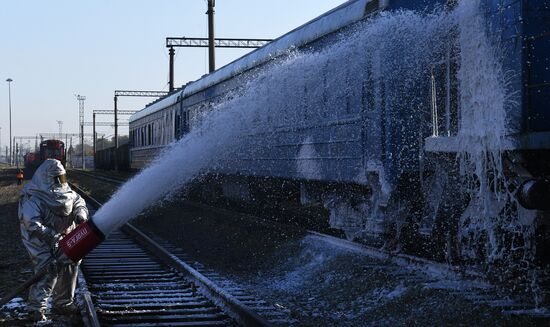 Учения МЧС и РСЧС на железнодорожном перегоне "Енисей – Красноярск"