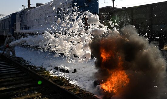Учения МЧС и РСЧС на железнодорожном перегоне "Енисей – Красноярск"