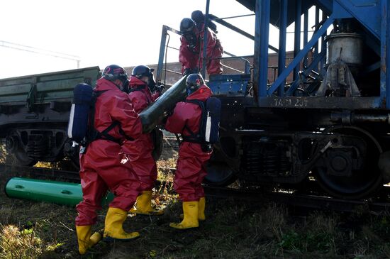 Учения МЧС и РСЧС на железнодорожном перегоне "Енисей – Красноярск"