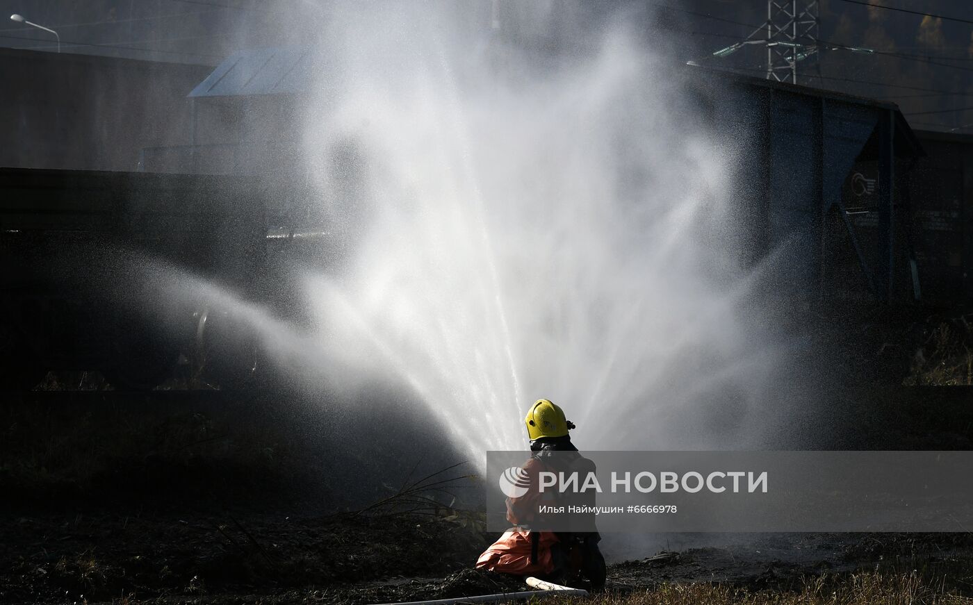 Учения МЧС и РСЧС на железнодорожном перегоне "Енисей – Красноярск"