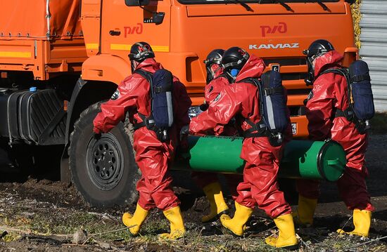 Учения МЧС и РСЧС на железнодорожном перегоне "Енисей – Красноярск"