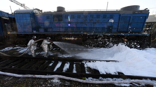 Учения МЧС и РСЧС на железнодорожном перегоне "Енисей – Красноярск"