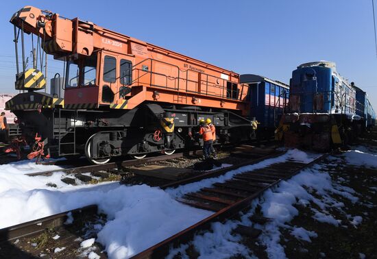 Учения МЧС и РСЧС на железнодорожном перегоне "Енисей – Красноярск"