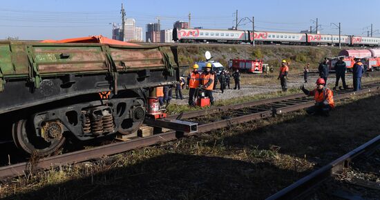 Учения МЧС и РСЧС на железнодорожном перегоне "Енисей – Красноярск"