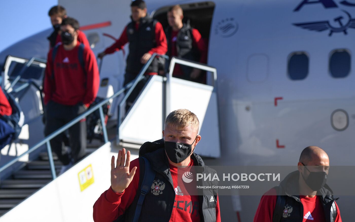 Прилет сборной России по футболу в Казань