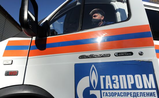 Работа сотрудников компании АО "Газпром газораспределение" в Тамбове 