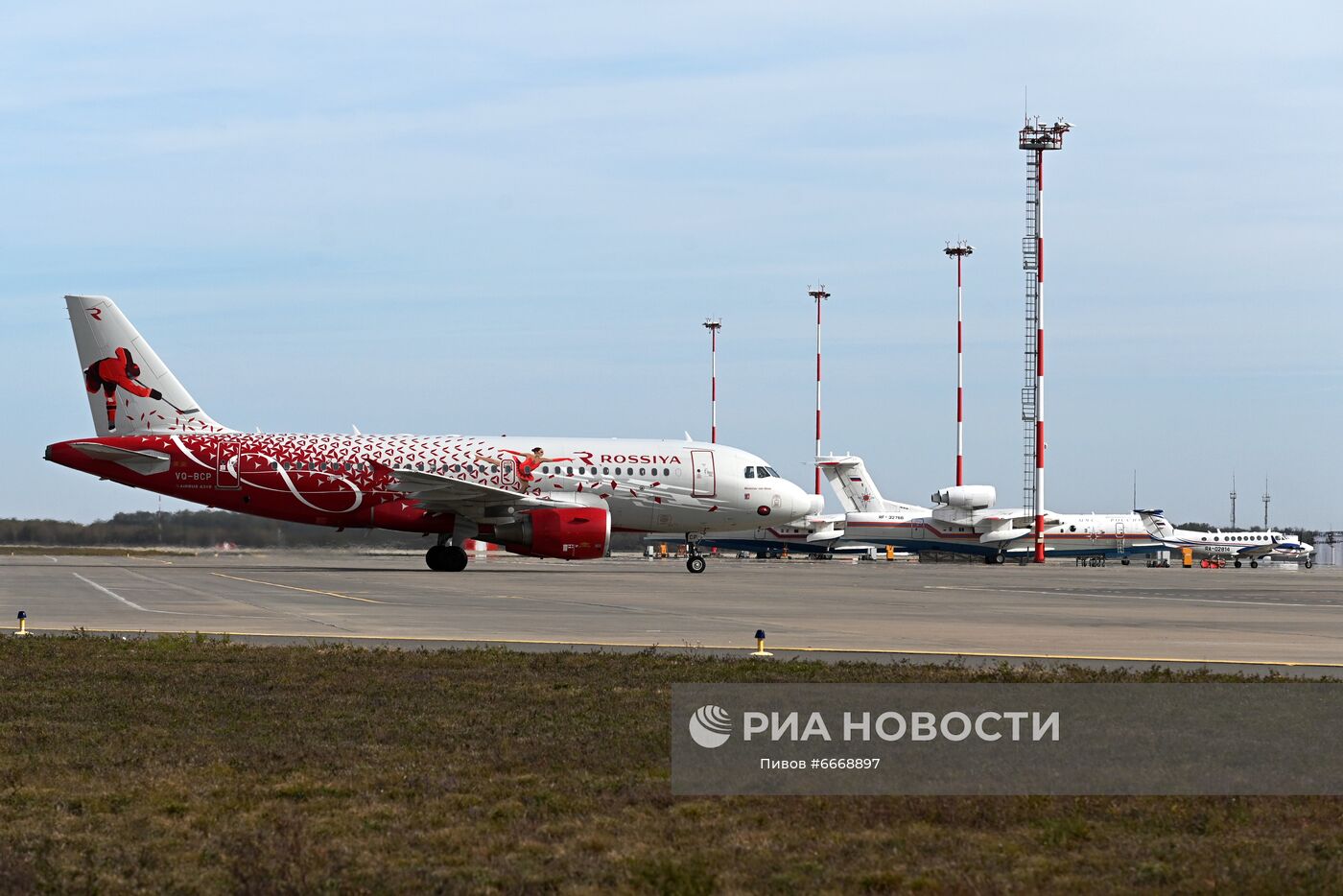 Работа аэропорта Платов в Ростове-на-Дону