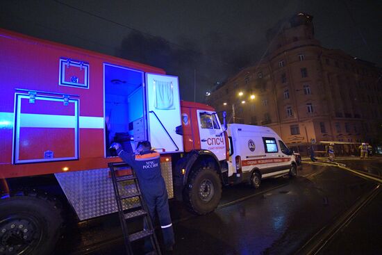 Пожар в жилом доме в Санкт-Петербурге