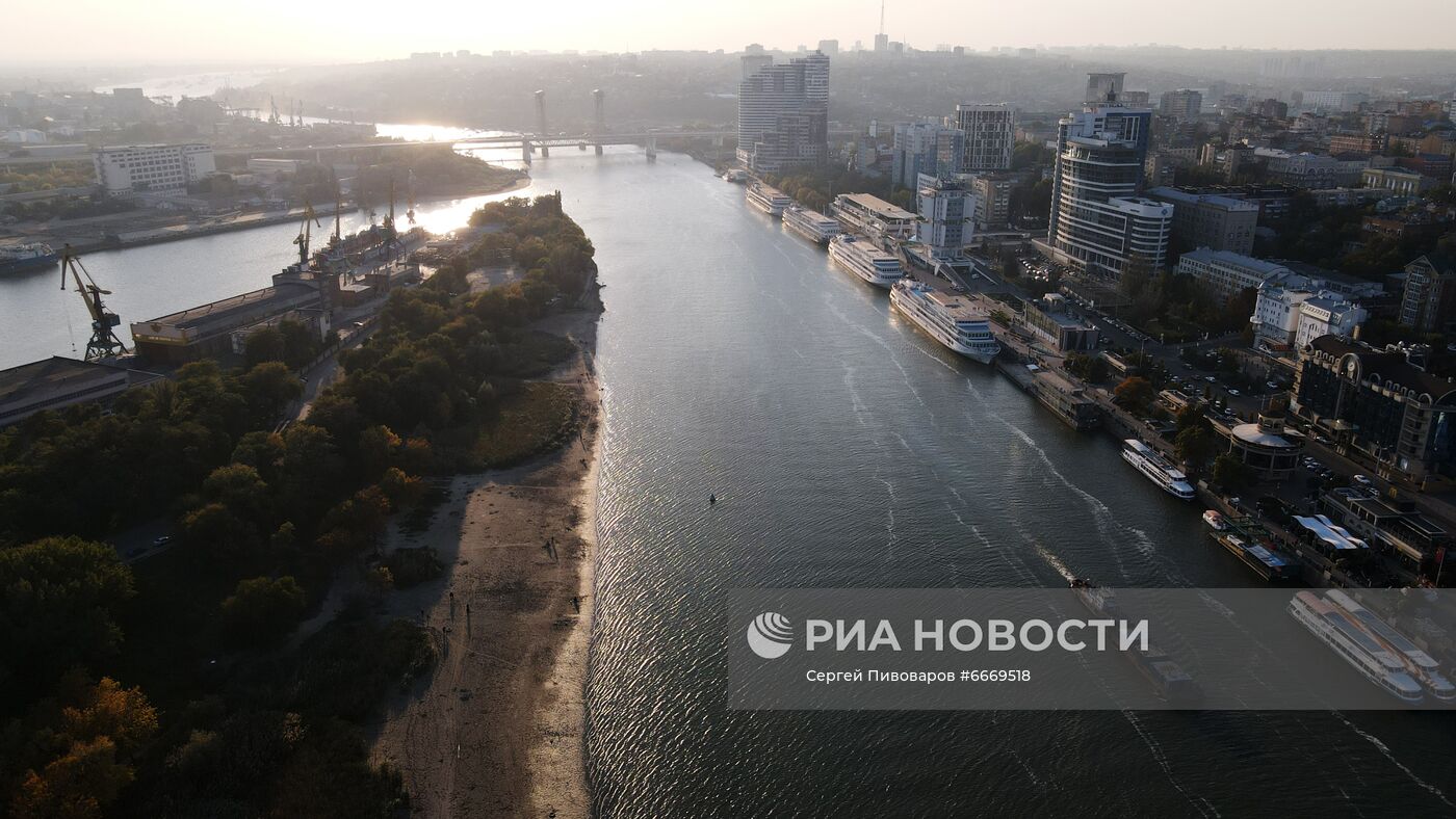 Обмеление Дона в Ростове-на-Дону