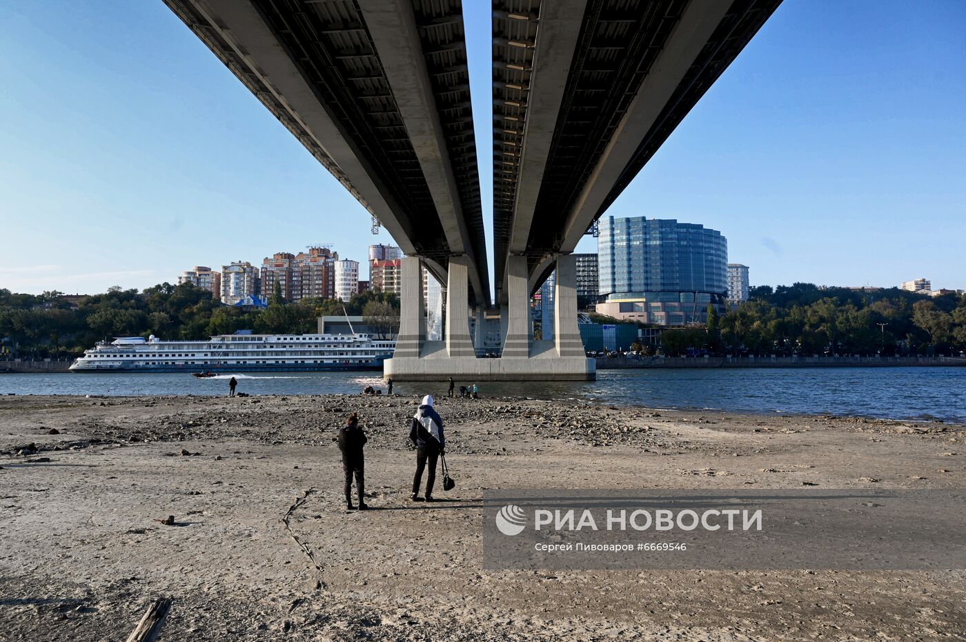 Обмеление Дона в Ростове-на-Дону