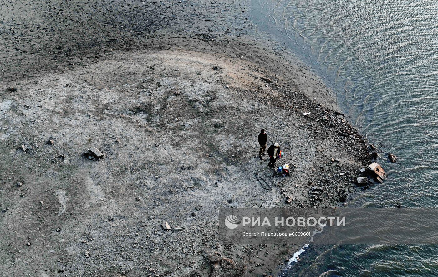 Обмеление Дона в Ростове-на-Дону