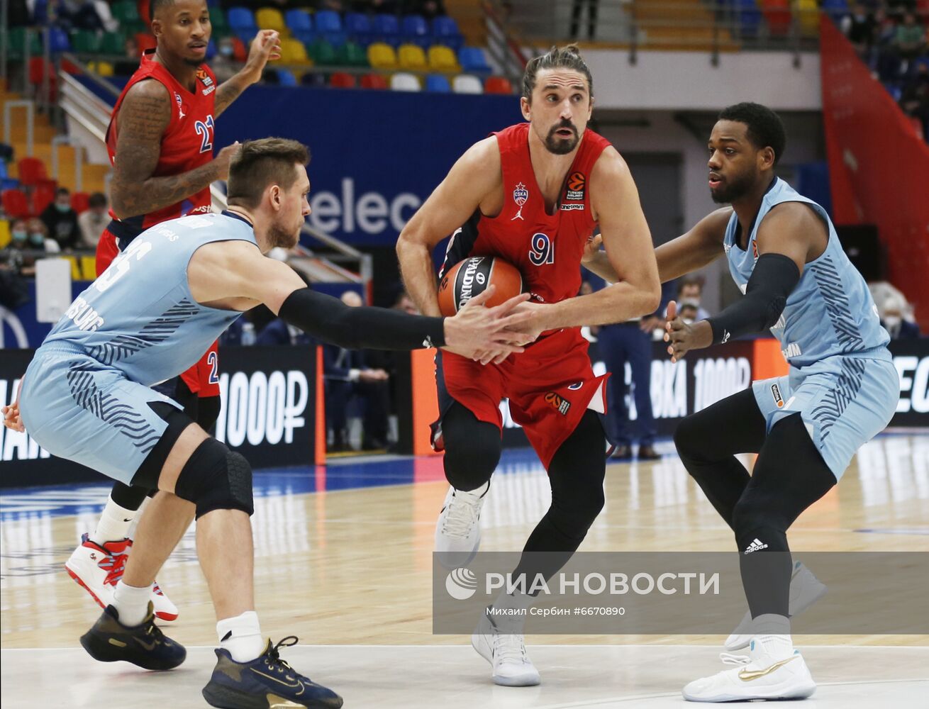 Баскетбол. Евролига. Матч ЦСКА - "Зенит"