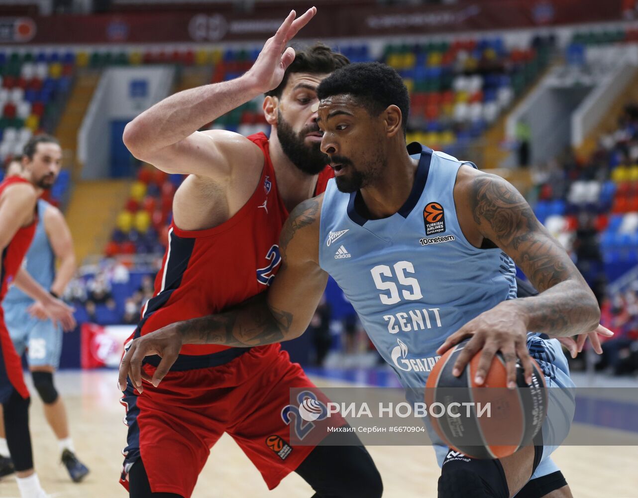 Баскетбол. Евролига. Матч ЦСКА - "Зенит"