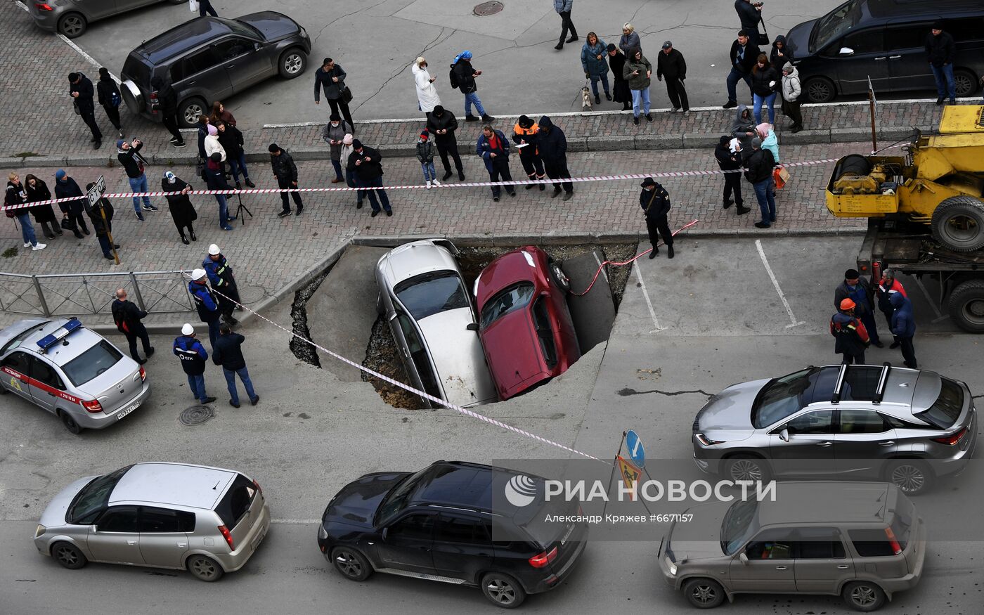 Авария на теплотрассе в Новосибирске