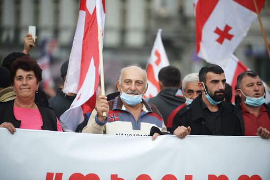 Акция сторонников Саакашвили в Тбилиси