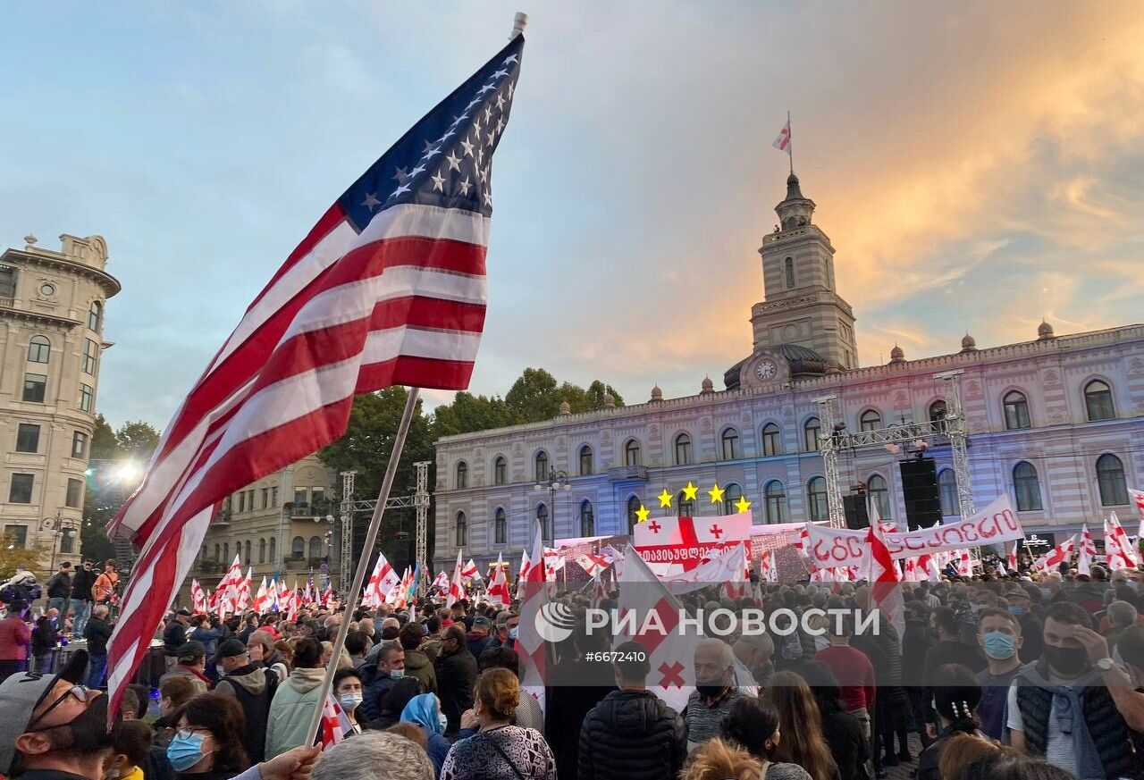 Акция сторонников Саакашвили в Тбилиси