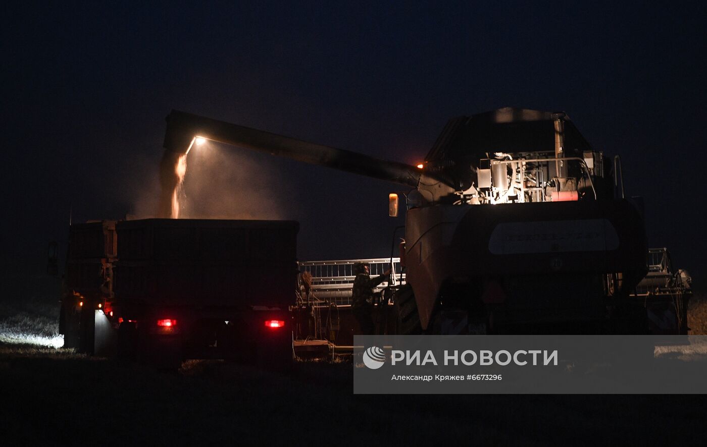 Сбор урожая в Новосибирской области