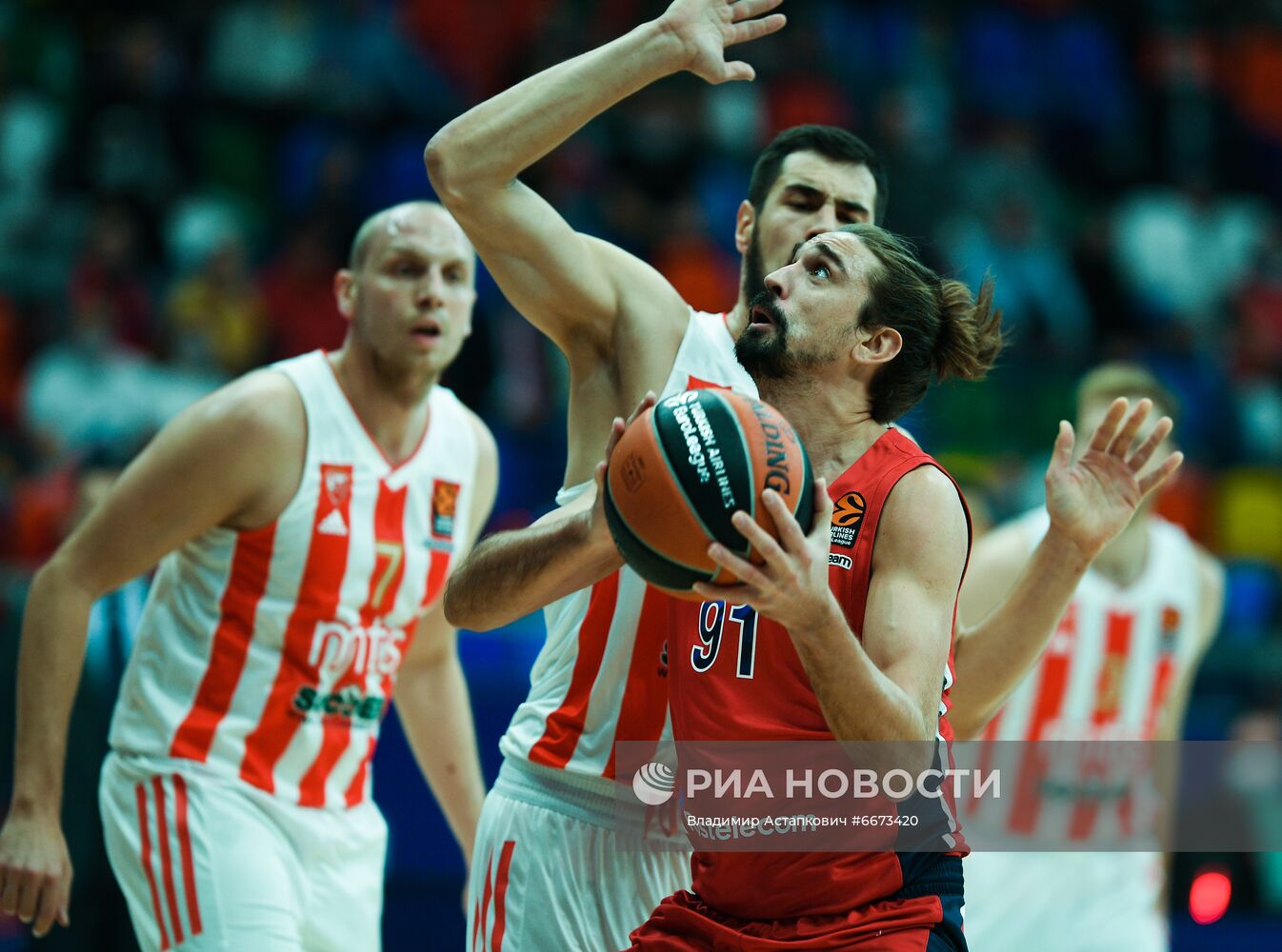 Баскетбол. Евролига. Матч ЦСКА - "Црвена Звезда"