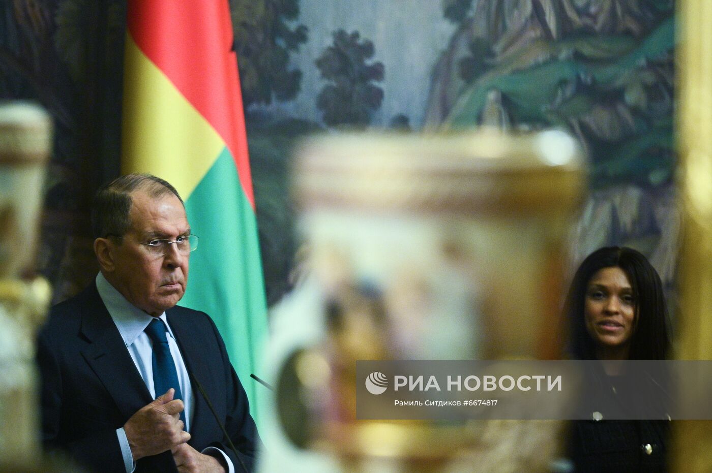 Встреча глав МИД РФ и Республики Гвинея-Бисау С. Лаврова и С. К. Барбозы