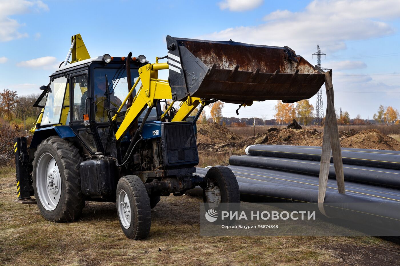 Строительство газопровода в Донецкой области