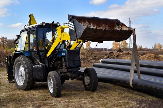 Строительство газопровода в Донецкой области