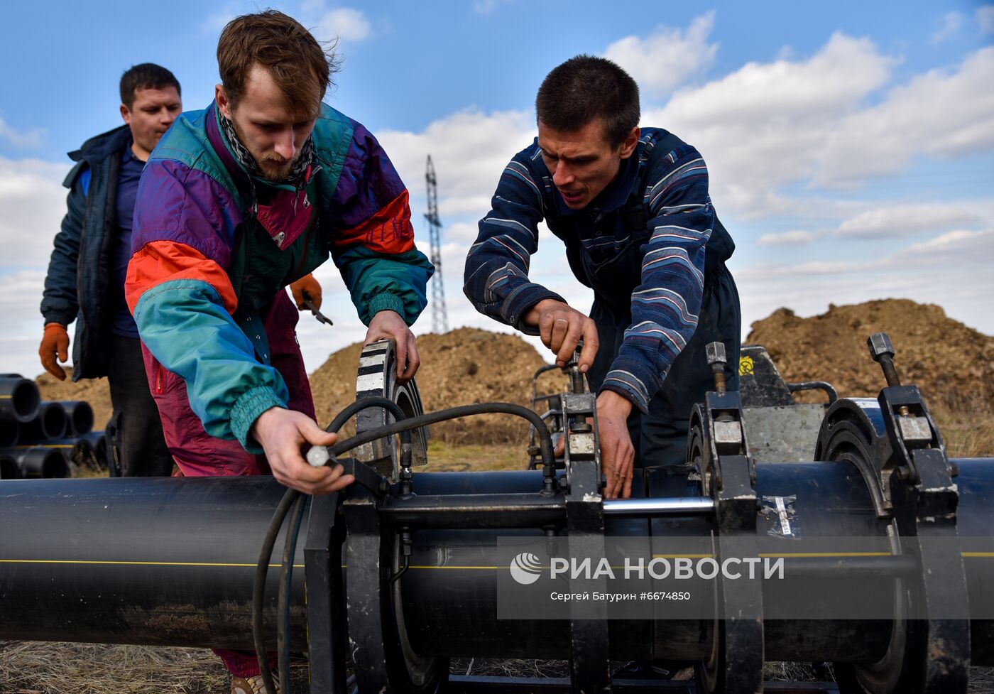 Строительство газопровода в Донецкой области