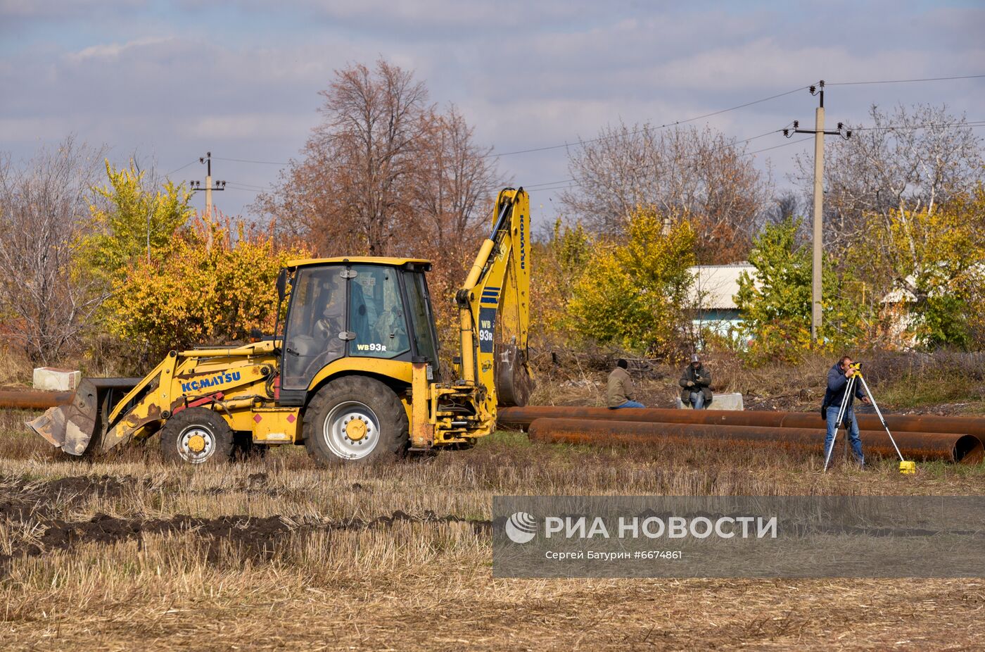 Строительство газопровода в Донецкой области