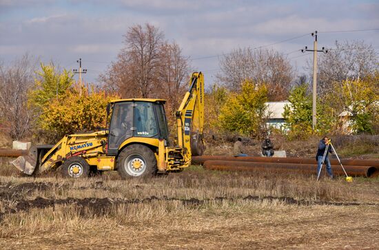Строительство газопровода в Донецкой области