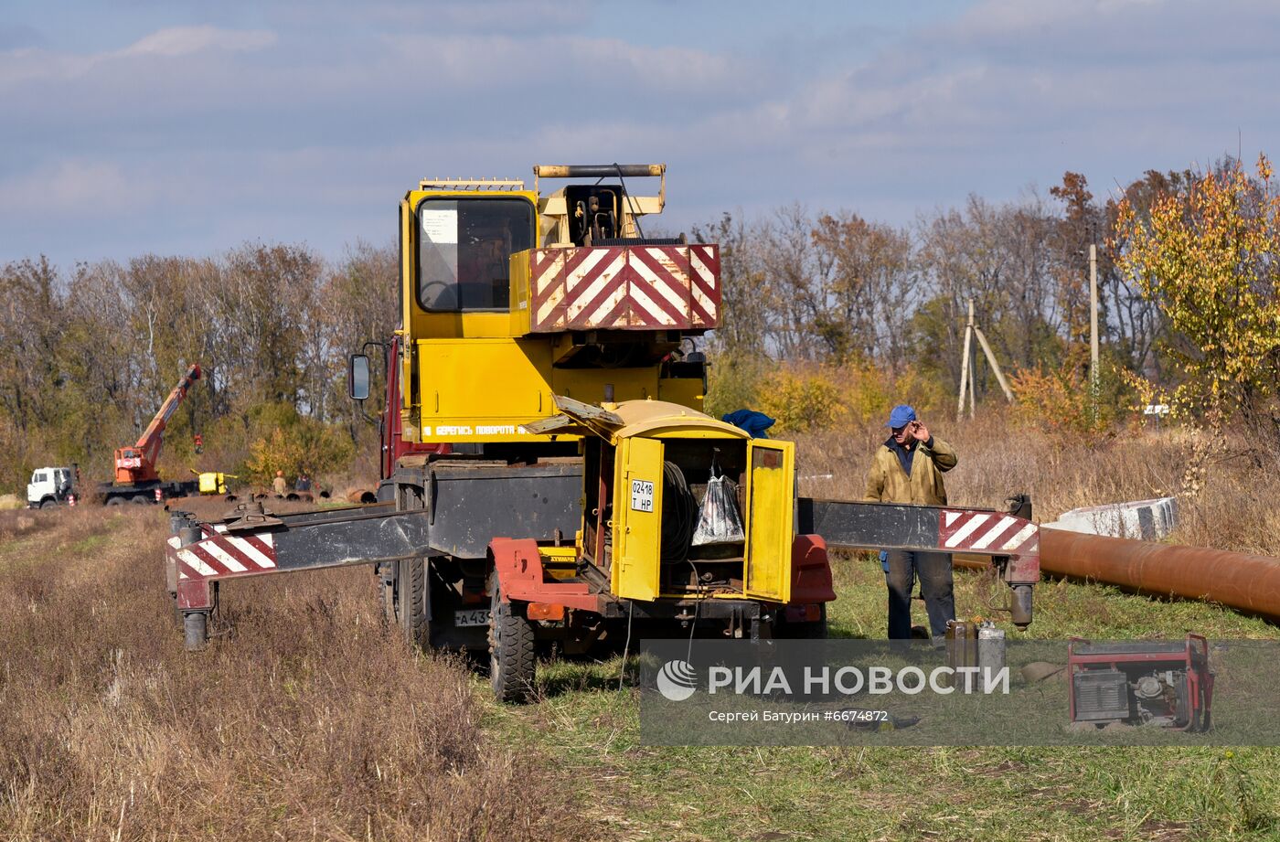 Строительство газопровода в Донецкой области