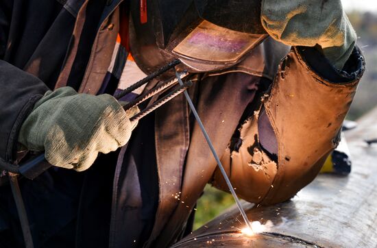 Строительство газопровода в Донецкой области