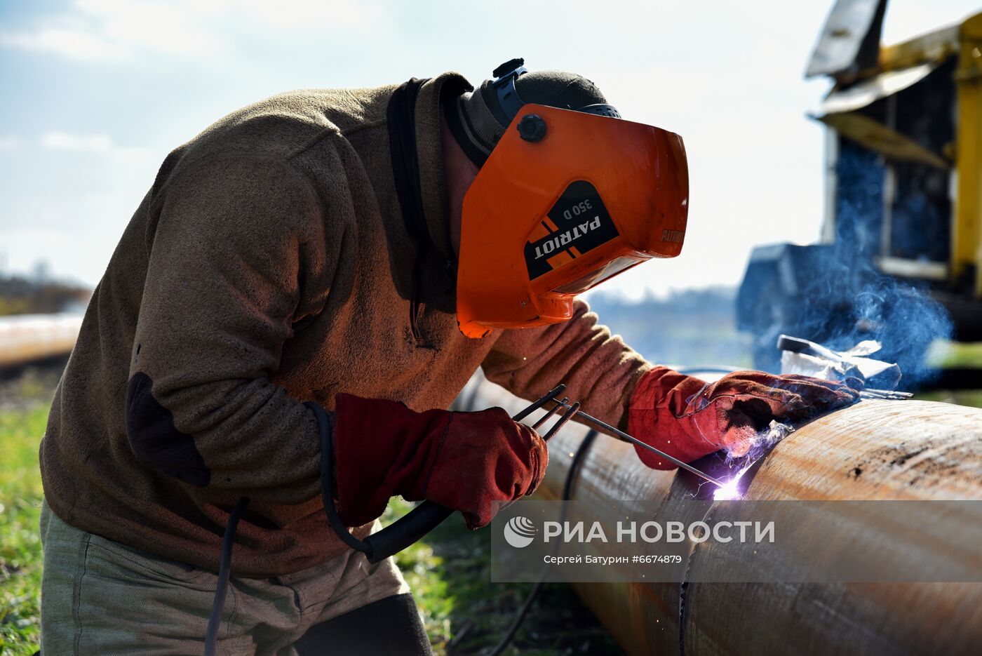 Строительство газопровода в Донецкой области