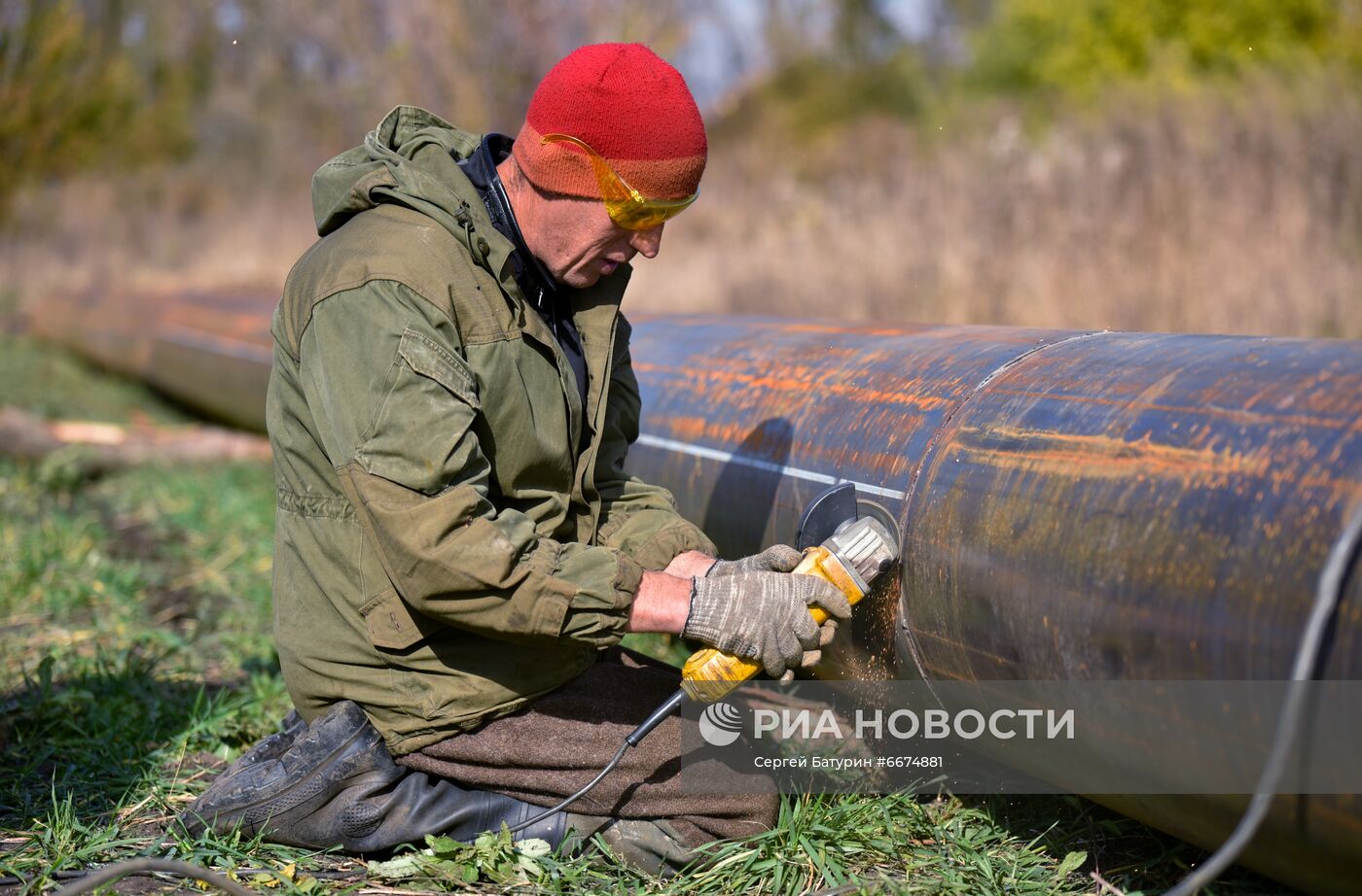 Строительство газопровода в Донецкой области