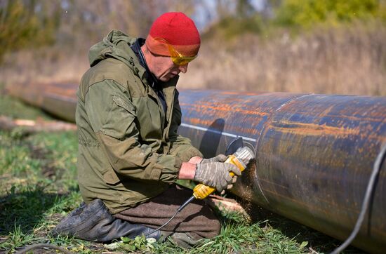 Строительство газопровода в Донецкой области