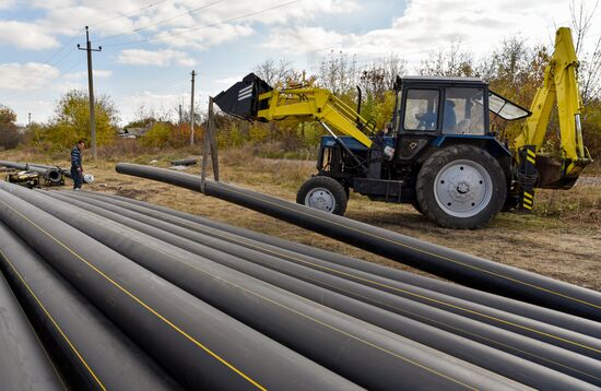 Строительство газопровода в Донецкой области