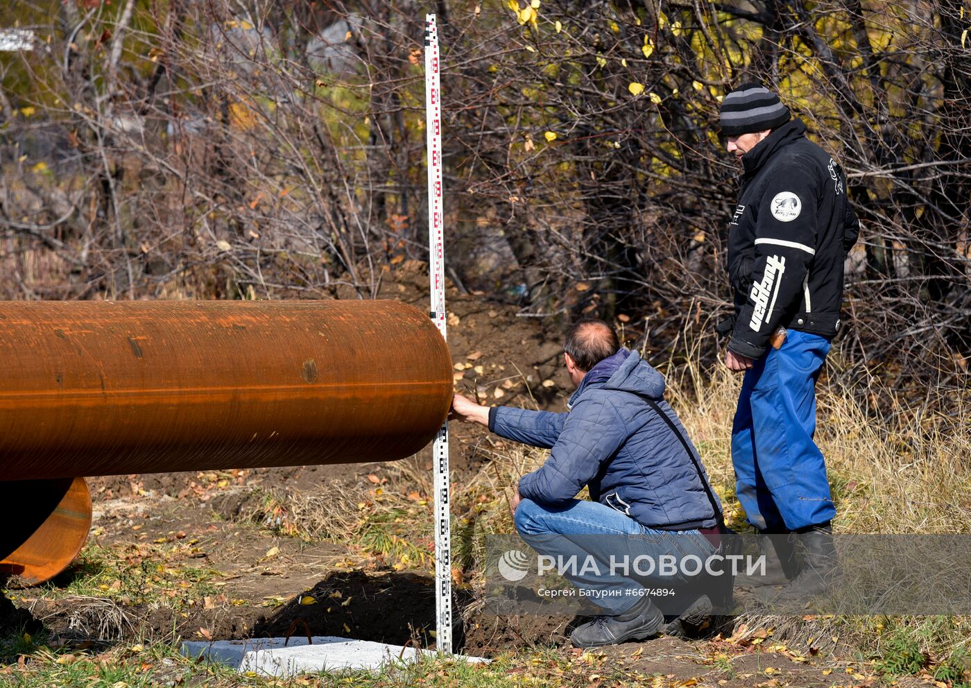 Строительство газопровода в Донецкой области