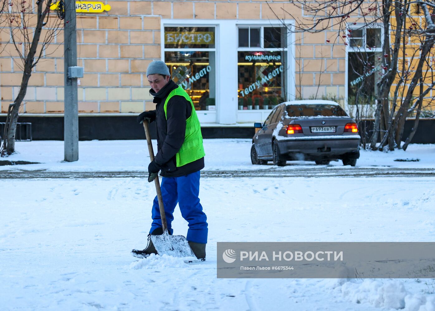 Первый снег в Мурманске
