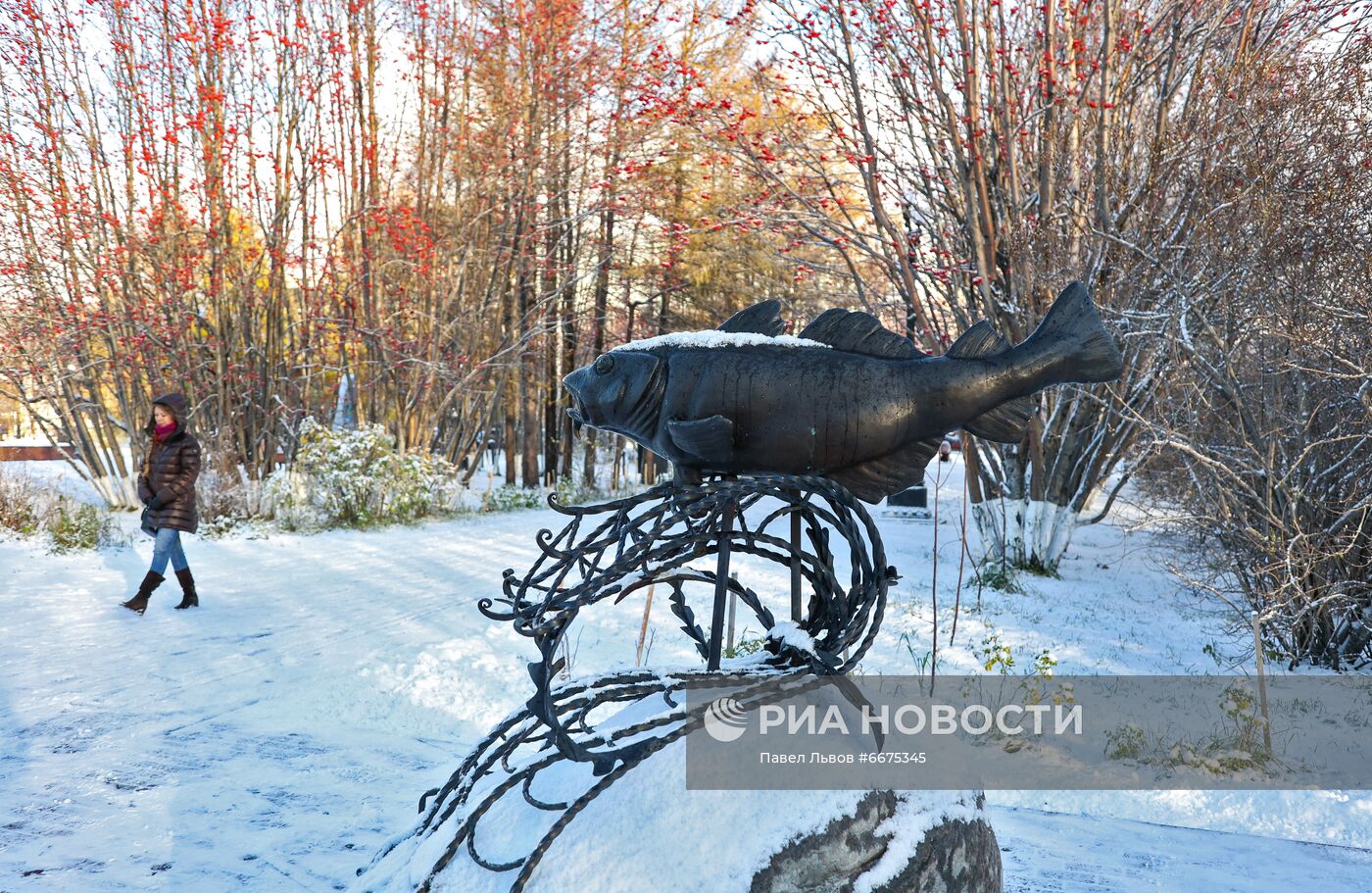 Первый снег в Мурманске