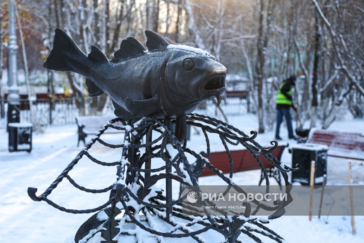 Первый снег в Мурманске