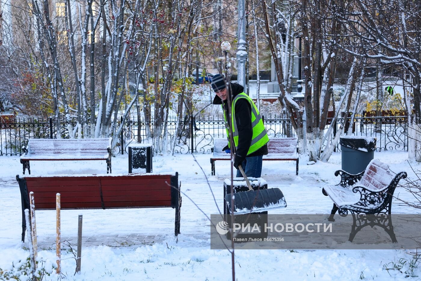 Первый снег в Мурманске