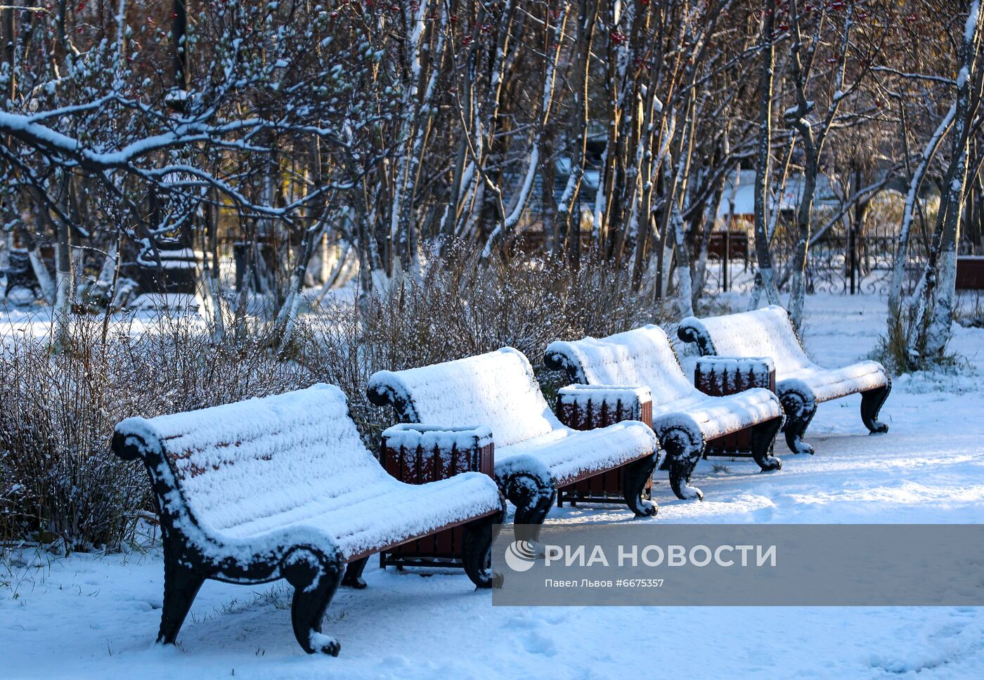 Первый снег в Мурманске