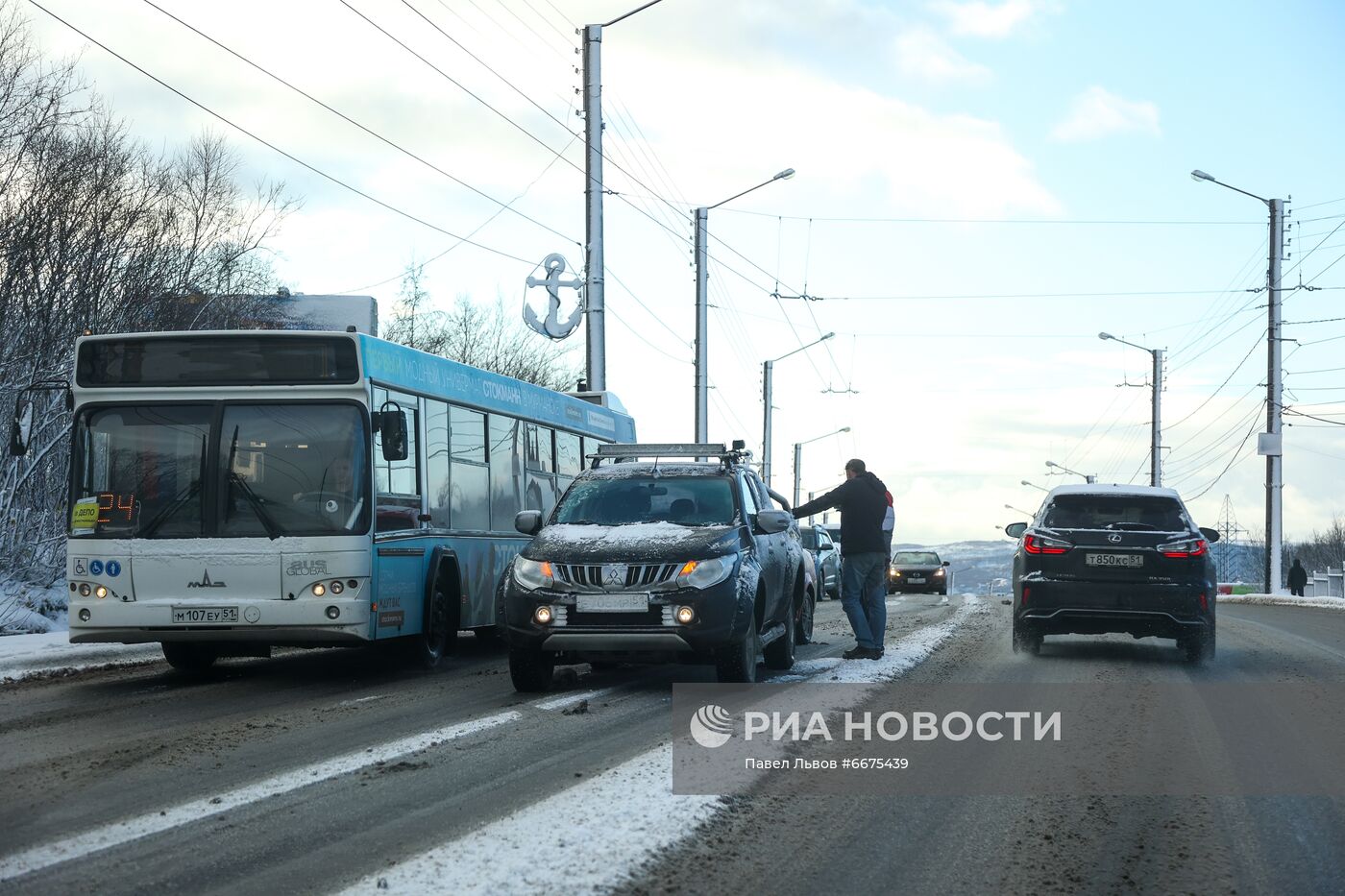 Первый снег в Мурманске